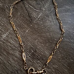Gold Filled Watch Chain with Dog Clip Link Necklace - Elegant Women’s Jewelry